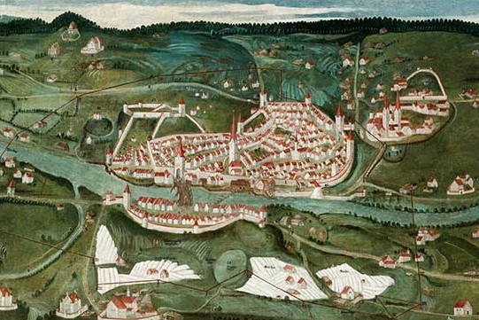 Historisches Gemälde von Kempten zeigt geteilte Stadt