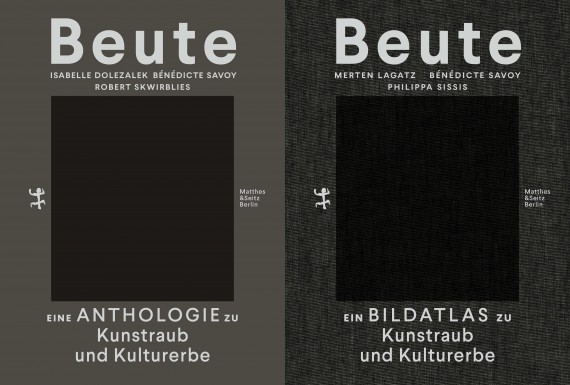 Buchcover &quot;Beute: Anthologie&quot; und &quot;Beute: Bildatlas&quot;