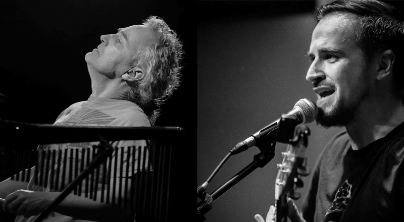 schwarz wei&szlig; Foto der Musiker